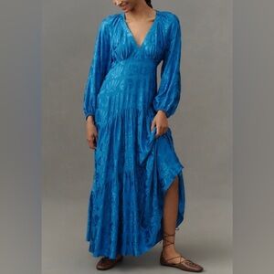 FARM Rio Deep Green Long Sleeve Dress